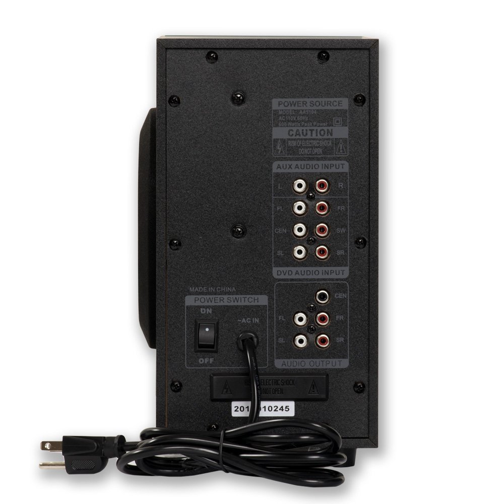 Acoustic Audio AA5104 600 Watt 5.1 Home Theater Surround Sound Speaker