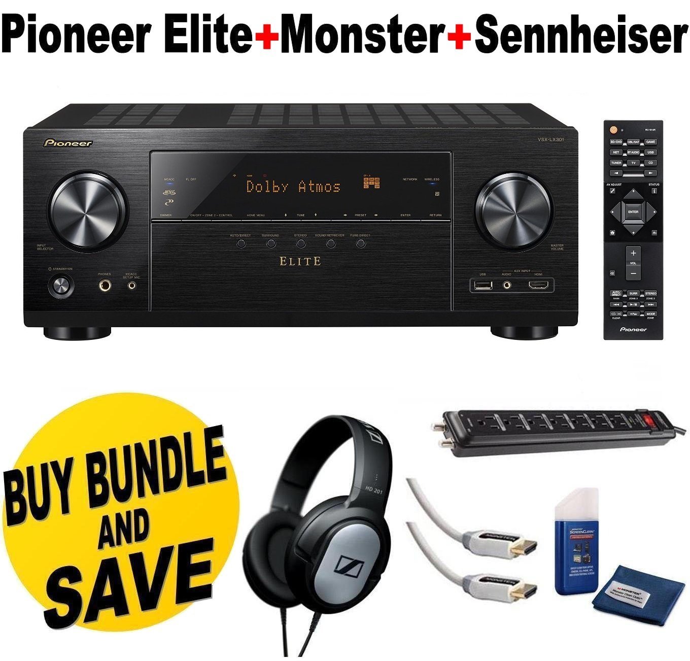 Pioneer Elite VSX-LX301 7.2 Channel Networked AV Receiver With Built-in ...