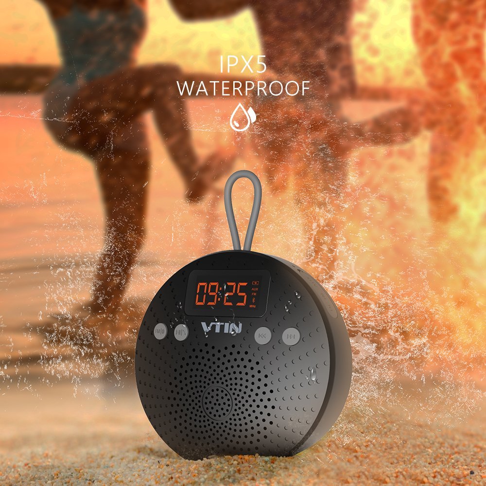 Vtin Shower Speaker With Fm Radio Portable Waterproof Bluetooth