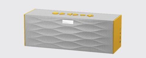 Jawbone BIG JAMBOX Wireless Bluetooth Speaker - Retail Packaging (White Wave / Yellow Caps)