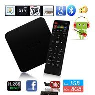 Zibo MX4 Android TV Box RK3229 Quad Core 1.5 GHz 4.4 1GB/8GB WiFi Streaming Media Player with KODI(XBMC) Pre-loaded...