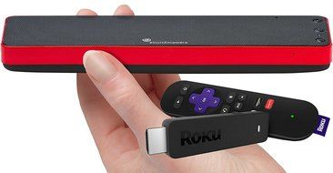 Roku Streaming Stick (3600R) and Soundmatters DASH7 (Red) Bluetooth Speaker Bundle