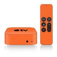 iCarbons Orange Carbon Fiber Skin for Apple TV 4th Gen. / Remote Skin Included 4th Generation