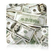 Benjamins Hundred Dollar Bills Design Decal Skin Sticker for Apple TV 1st Gen (released 2008) (Matte Satin)
