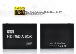 Mini 1080P High-Definition Media Player for TV (HDMI, USB, SD, AV)