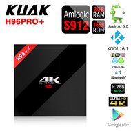 KUAK H96 PRO+ TV BOX Amlogic S912 Android 6.0 Kodi 16.1 octa Core 3GB 16GB Dual WiFi 2.4GHz 5GHz Bluetooth 4.1...