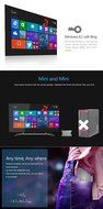 Voxlink Mini PC Powered by Vensmile W10Atom QuadCore 2GB+64GB Windows 8.1 OS Wintel Mini Smart Windows TV Box...
