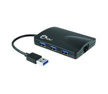 SIIG Portable USB 3.0 Hub with Gigabit Ethernet Adapter for Windows or Mac (JU-H30011-S1)