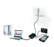 SIIG Portable USB 3.0 Hub with Gigabit Ethernet Adapter for Windows or Mac (JU-H30011-S1) N5