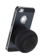 Lanzhid Mushroom Mini Bluetooth Speaker Wireless Waterproof Silicon Suction(Black) N4
