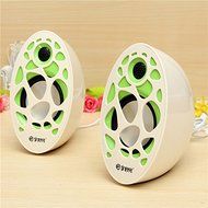 (5048-u) V-20 3.5MM USB SPEAKER MULTIMEDIA MUSIC DIGITAL PLAYER STEREO (USA) N3