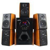 beFree Sound Luxury Home and Office 5.1 Channel Surround Sound Bluetooth Speaker System with 5 Speakers, USB Input... N5