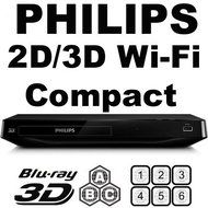 PHILIPS 2D/3D BDP2985 Wi-Fi (Compact 12W" x 2H" x 8D") MultiZone All Region Blu Ray DVD Player - 1 HDMI, 1 COAX...