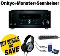 Onkyo TX-RZ810 7.2-Channel Network A/V Receiver with Dolby DTS:X, Airplay, and Wi-Fi + Monster Home Theater Accessory...
