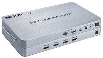 YINGLUN 4 Ways HDMI Media Player with 500G Hard Disk + Remote V1.4 2.0 GHZ 8 core GPU 2G DDR3 Memory Android 4.4... N3