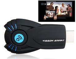 V5II Wireless Display Dongle Wireless Wi-Fi Multimedia Display Dongle with Micro USB (Black)