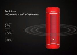 Remax RB-M10 Outdoor Bluetooth Speaker Portable Audio Player Sound Box Bluetooth V4.1 5W2 Speakers Red Color N4