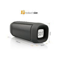 Pomelo Best Wireless Bass Speaker, 6W * 2 Output with 5000mAh Power Bank, Black N6