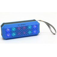 Mini Colorful LED Lights Bass Bluetooth Speaker Portable Wireless Multifunction Subwoofer Sound box Color Blue N3