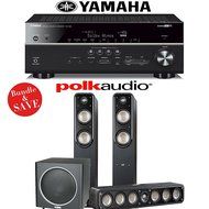 Yamaha RX-V681BL 7.2-Channel 4K Network A/V Receiver + Polk Audio S55 + Polk Audio S35 + Polk Audio PSW110 - 3.1...