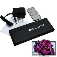 BephaMart 4x1 HDMI Switch HDMI Optical Fiber Coaxial Audio Separator IR Remote Control