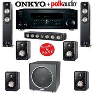 Polk Audio Signature S55 7.1 Home Theater System with Onkyo TX-RZ810 7.2-Ch Network AV Receiver