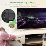 HDMI to VGA, Ugreen Active HDMI Female to VGA Male Adapter Converter with 3.5mm Audio Jack for TV Stick,Raspberry... N3