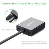 HDMI to VGA, Ugreen Active HDMI Female to VGA Male Adapter Converter with 3.5mm Audio Jack for TV Stick,Raspberry... N6