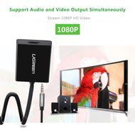 HDMI to VGA, Ugreen Active HDMI Female to VGA Male Adapter Converter with 3.5mm Audio Jack for TV Stick,Raspberry... N7