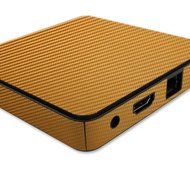 Skinomi TechSkin - Razer Forge TV Gold Carbon Fiber Full Body Skin Protector / Front &amp; Back Wrap / Premium HD... N3