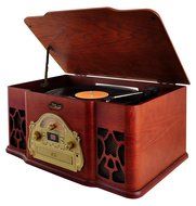 Pyle PTCD4BT Bluetooth Classic Style Record Player Turntable with CD Player, Cassette Deck, AUX (3.5mm) Input,... N6
