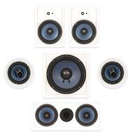 Blue Octave In Wall and In Ceiling 5.1 Home Theater 8" Speaker Set New 2100 Watts RHT835
