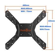 Perlegear Full Motion TV Wall Mount Bracket with Dual Articulating Arm for most 37-70 Inch LED, LCD, OLED, Plasma... N17