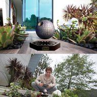 hellosy Star Wars Death Star Levitating Portable Wireless Bluetooth Speakers Rechargeable Floating Sound System N6