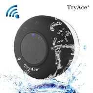 TryAceWireless Bluetooth Waterproof Shower Speaker Bluetooth 3.0 Car Handsfree Speakerphone built in Mic Control...