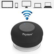 TryAceWireless Bluetooth Waterproof Shower Speaker Bluetooth 3.0 Car Handsfree Speakerphone built in Mic Control... N6