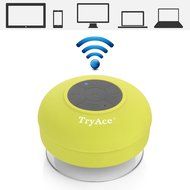 TryAceWireless Bluetooth Waterproof Shower Speaker Bluetooth 3.0 Car Handsfree Speakerphone built in Mic Control... N24