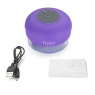TryAceWireless Bluetooth Waterproof Shower Speaker Bluetooth 3.0 Car Handsfree Speakerphone built in Mic Control... N37