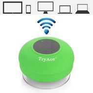 TryAceWireless Bluetooth Waterproof Shower Speaker Bluetooth 3.0 Car Handsfree Speakerphone built in Mic Control... N44