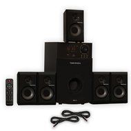 Theater Solutions 5.1 Home Theater Speaker System with Tuner and Two 25' Extension Cables TS514-2