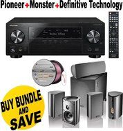 Pioneer VSX-1130-K 7.2-Channel AV Receiver with Built-In Bluetooth and Wi-Fi (Black) + Definitive Technology ProCinema...