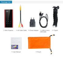 Mini Portable DLP Projector Support Wifi Bluetooth HDMI Input Output Android 4.2.2 System Compatible with iPhone... N8