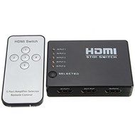 BephaMart 5 Port 1080P HDMI Switch Switcher Splitter Box Hub With Wireless Remote Control N4