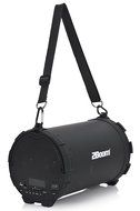 2BOOM Bass King Wireless Rugged Speaker Strap FM radio LED display Outdoor Portable Black