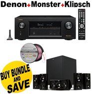 Denon AVR-X2300W Channel Full 4K Ultra HD AV Receiver with Bluetooth + Polk Audio 5.1 TL1600 Speaker System +...