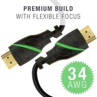 Mediabridge FLEX Series HDMI Cable (1 Foot) - High-Speed Supports 4K, Ethernet, 3D and Audio Return [Newest Standard... N7