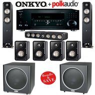 Polk Audio Signature S55 7.2 Home Theater System with Onkyo TX-RZ810 7.2-Ch Network AV Receiver