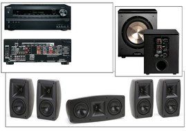 Klipsch Quintet V(5) Home Theater System-Onkyo TX-NR626 7.2-Ch-BIC Acoustech PL-200