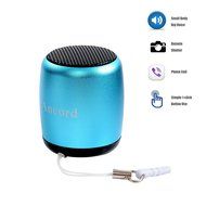 Mini Bluetooth Speaker Portable by Ancord Small Body Loud Voice Shutter Button Selfie Features Blue N2