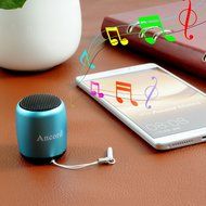 Mini Bluetooth Speaker Portable by Ancord Small Body Loud Voice Shutter Button Selfie Features Blue N4